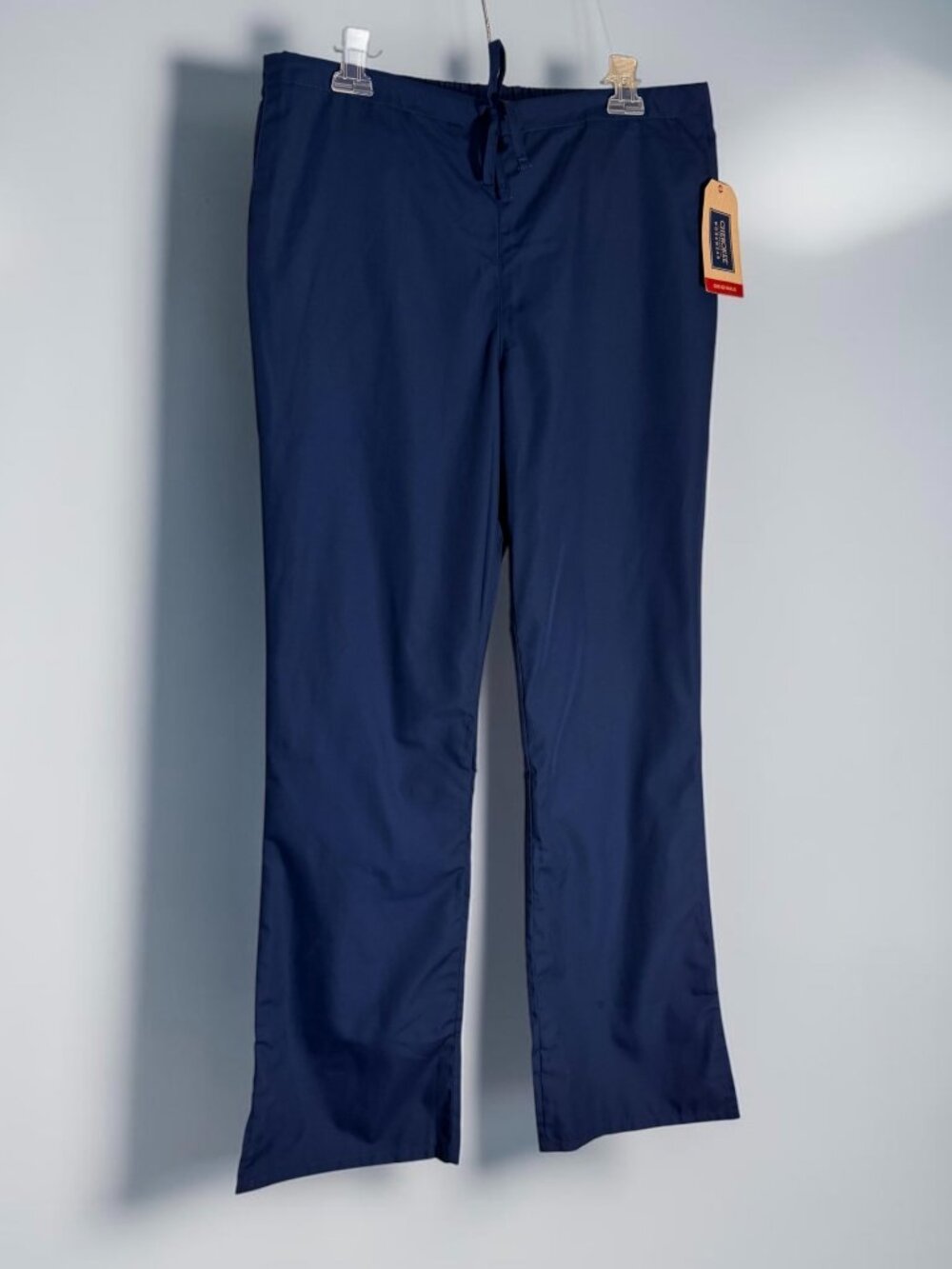 NWT Cherokee Workwear Navy Blue Cotton Bl. Scrub Pants Sz Sm/Tall 2 pairs